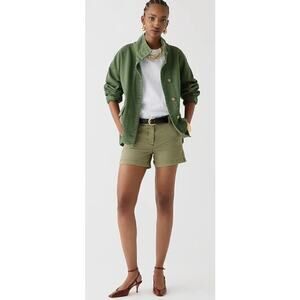 J.Crew 4" Stretch Chino Shorts in Stone Stage Green Size 8 NWT $59